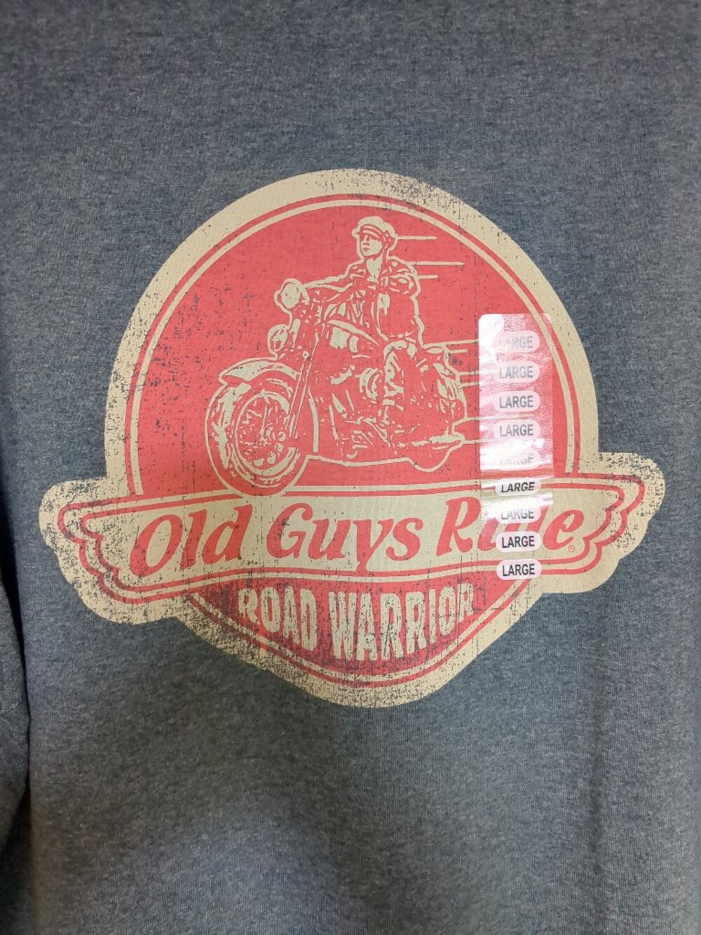 L Vintage Old Guys Rule Tee Shirt